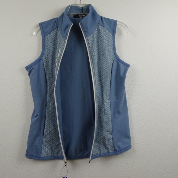 RLX Ralph Lauren Golf Vest Women's Size XS Blue Full Zip Wicking Sleeveless - Picture 5 of 12